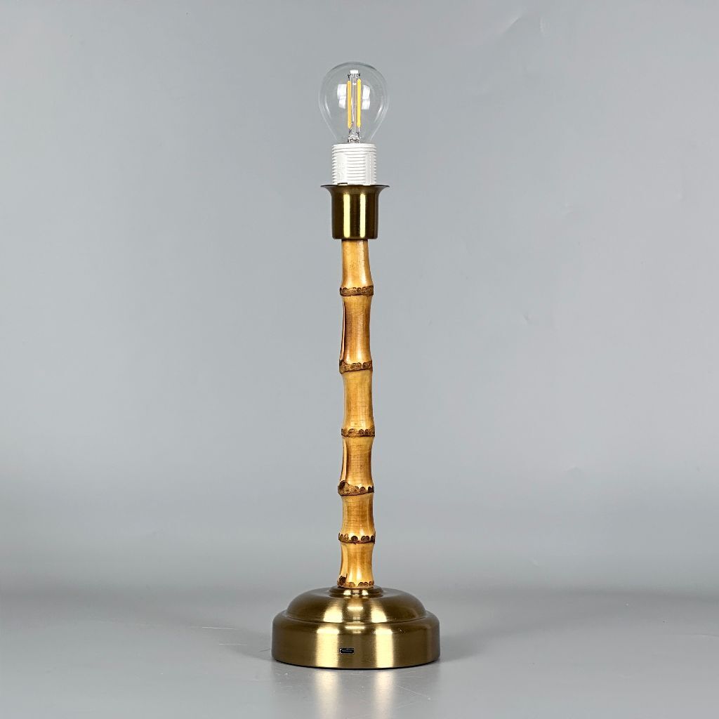 The Palma Rechargeable Bamboo Touch Lamp by Ivory & Olive