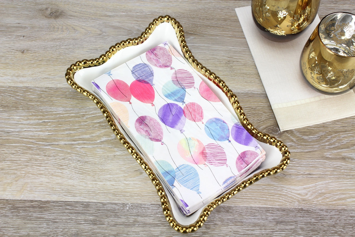Golden Salerno Dinner Napkin and Guest Towel Holder | Pampa Bay by Pampa Bay
