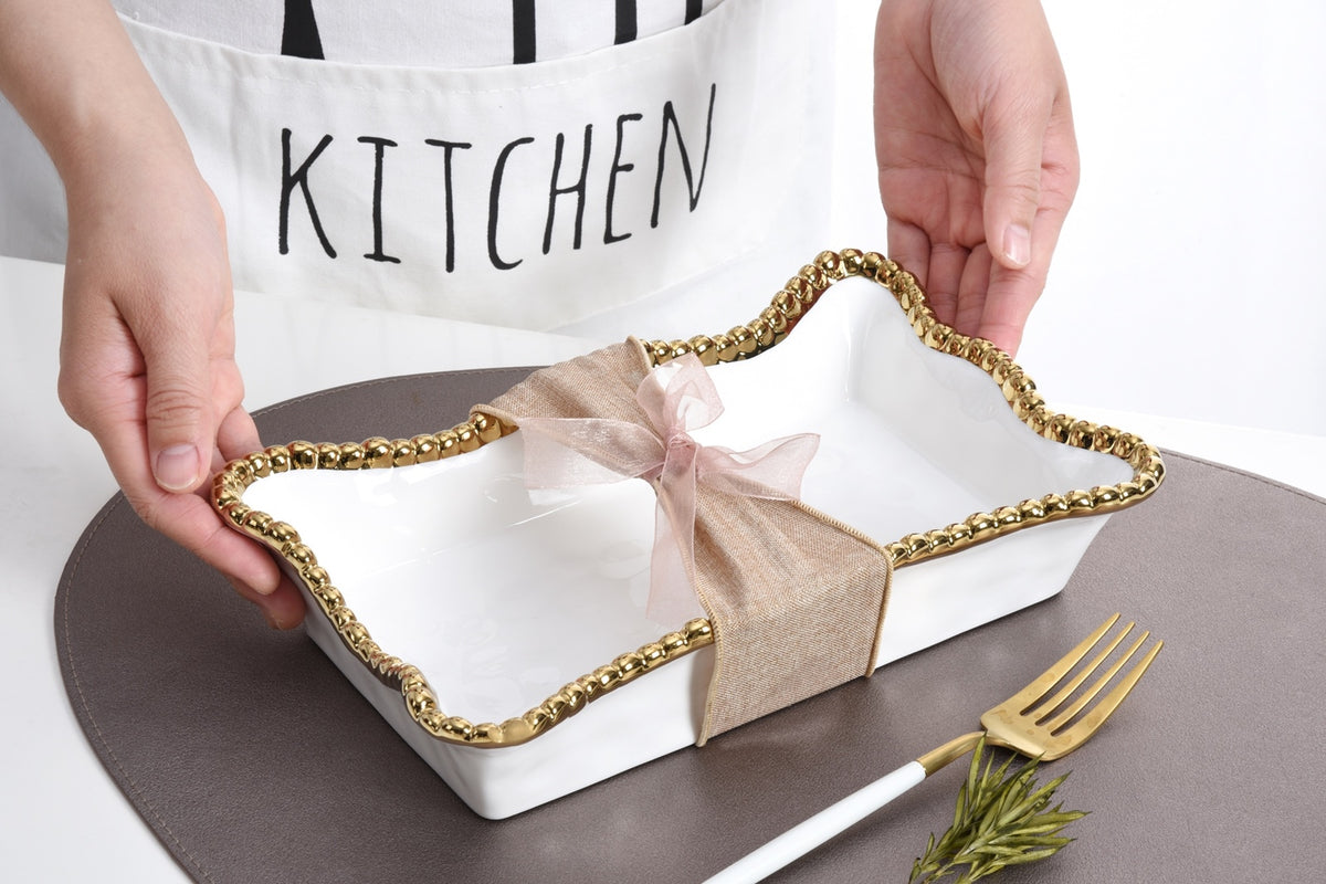 Golden Salerno Dinner Napkin and Guest Towel Holder | Pampa Bay by Pampa Bay