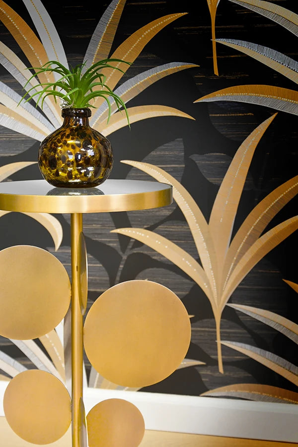 Cassius Side Table – Antique Brass & White Marble | Worlds Away