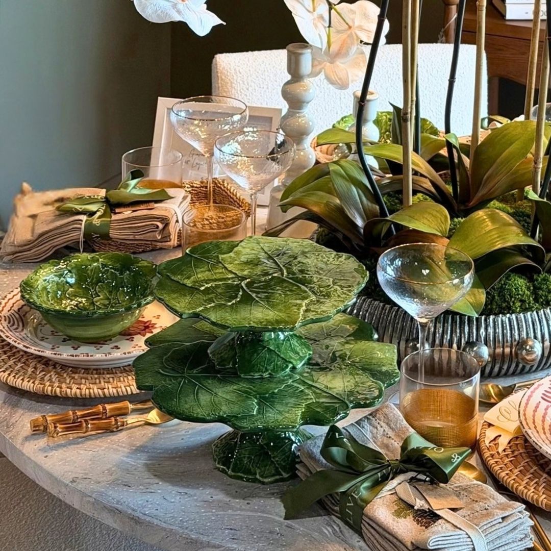 Compagnia Green Cake Plate | Abigails