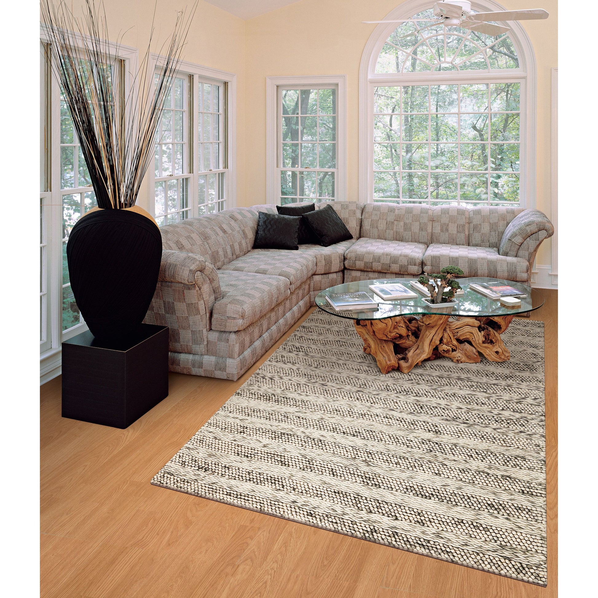 Grey Heather Handwoven Area Rug by KAS Rugs