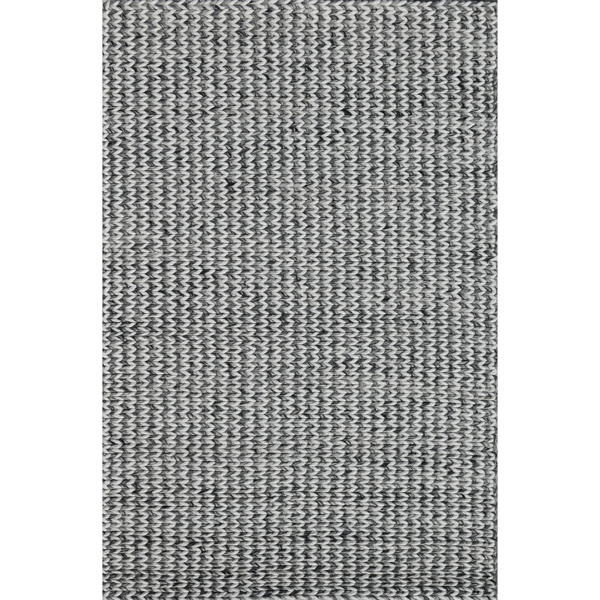 Grey/Ivory Chevron Handwoven Area Rug by KAS Rugs