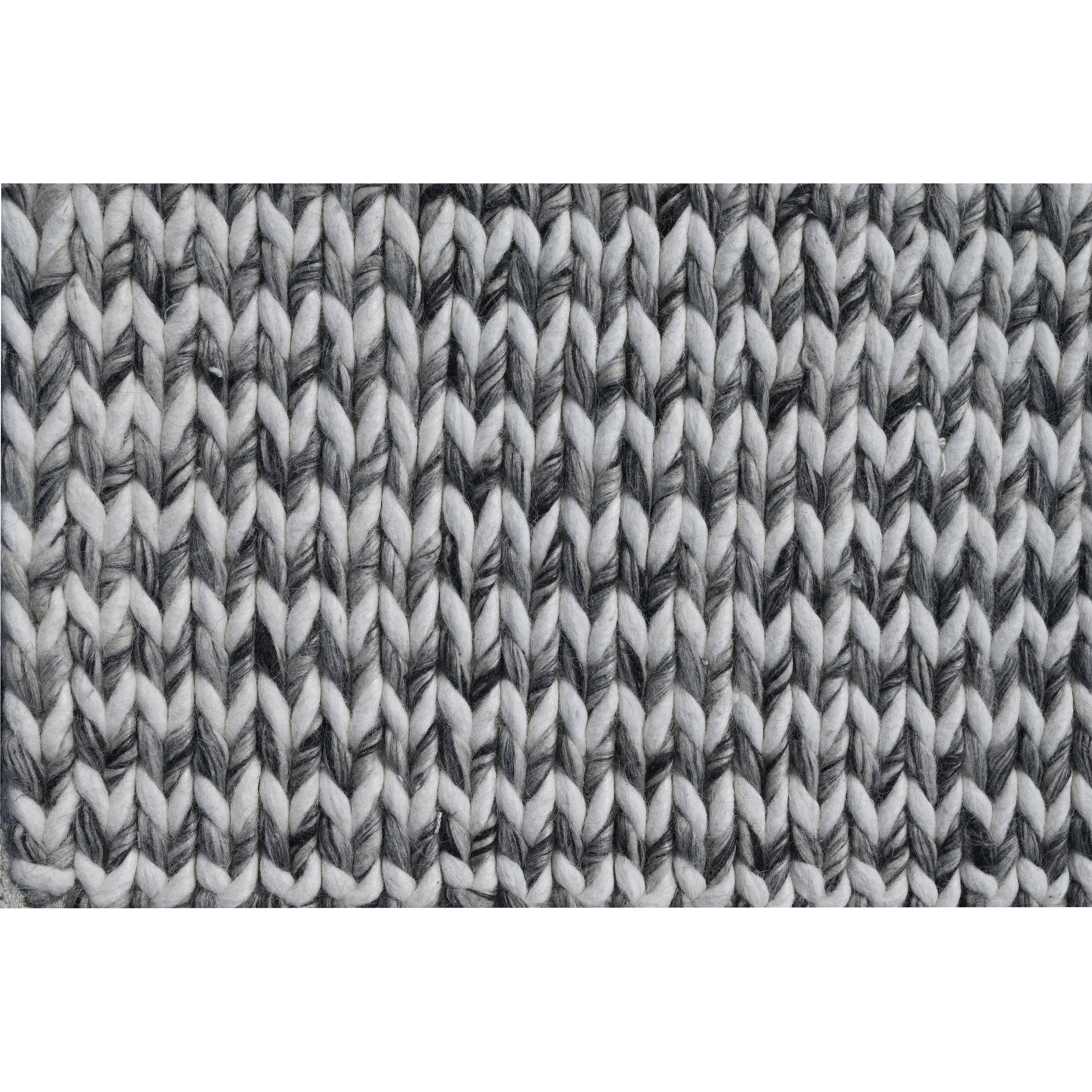 Grey/Ivory Chevron Handwoven Area Rug by KAS Rugs
