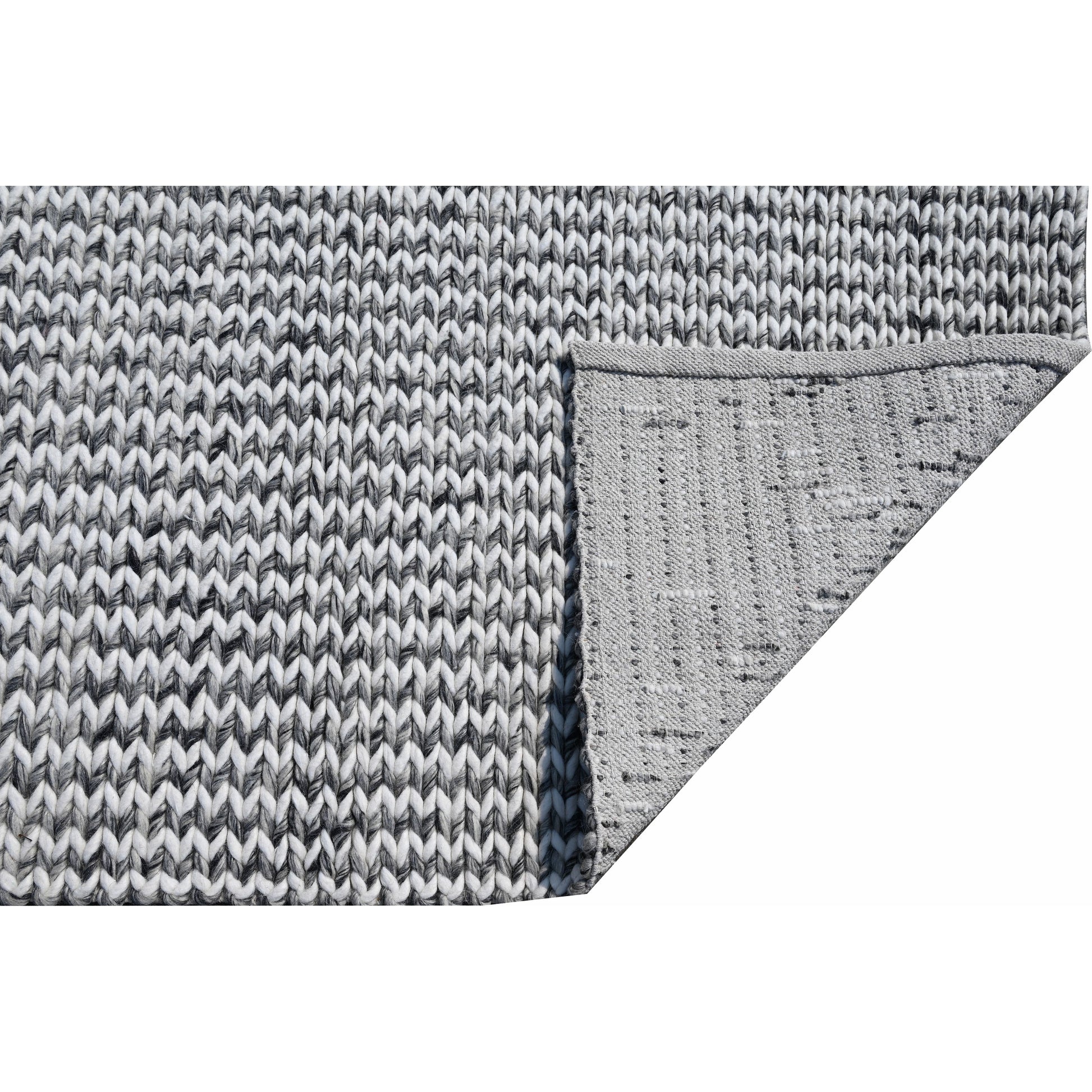 Grey/Ivory Chevron Handwoven Area Rug by KAS Rugs