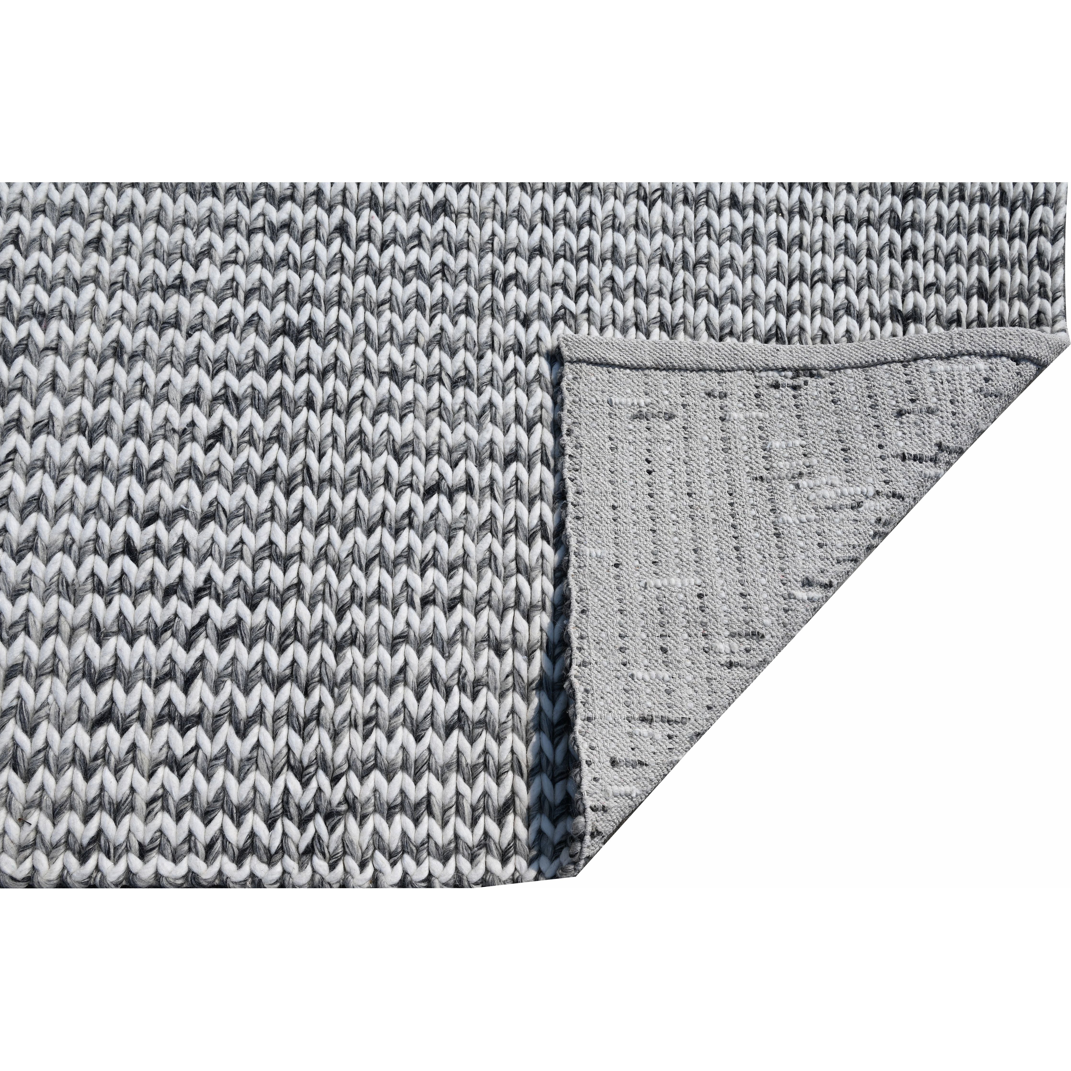 Grey/Ivory Chevron Handwoven Area Rug by KAS Rugs