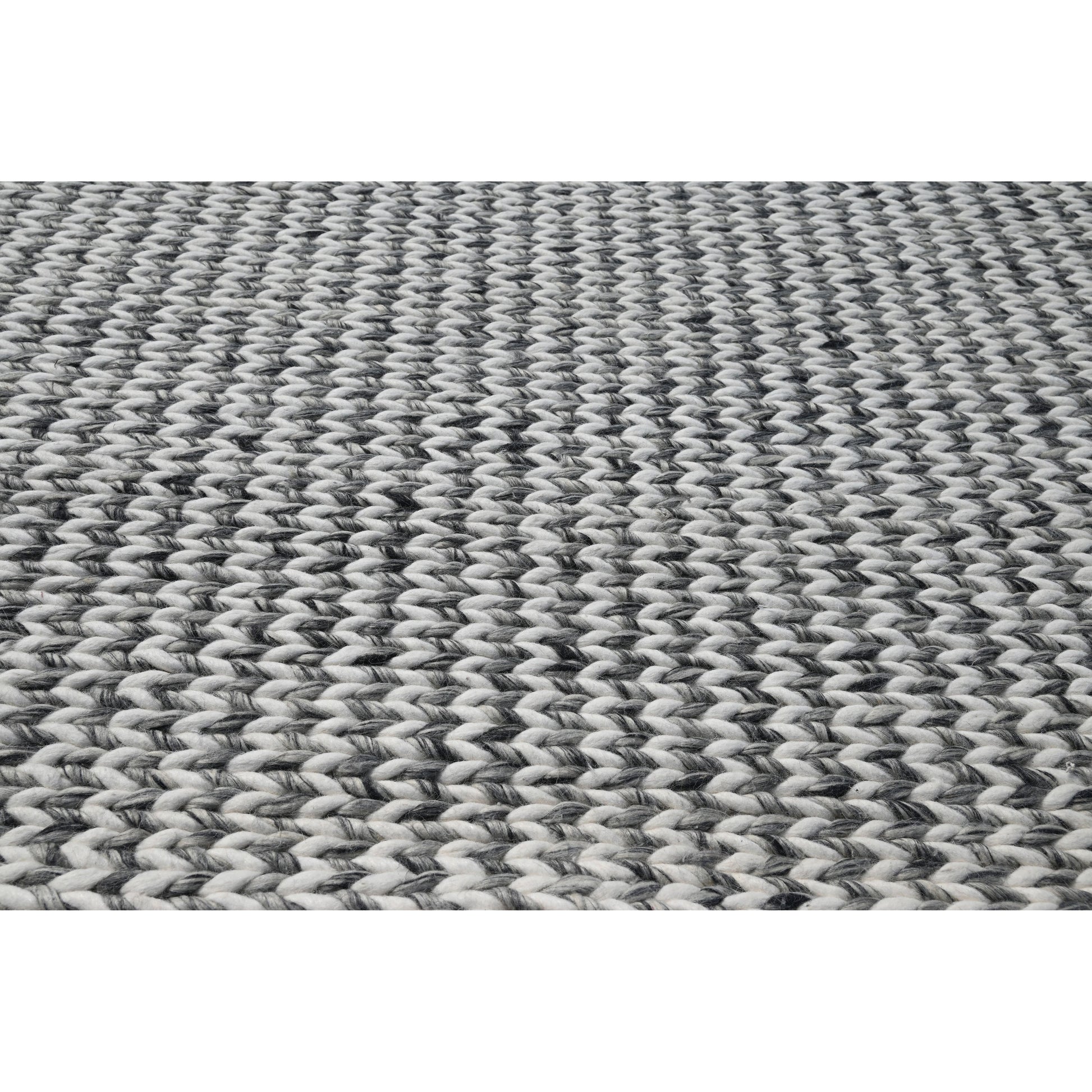 Grey/Ivory Chevron Handwoven Area Rug by KAS Rugs