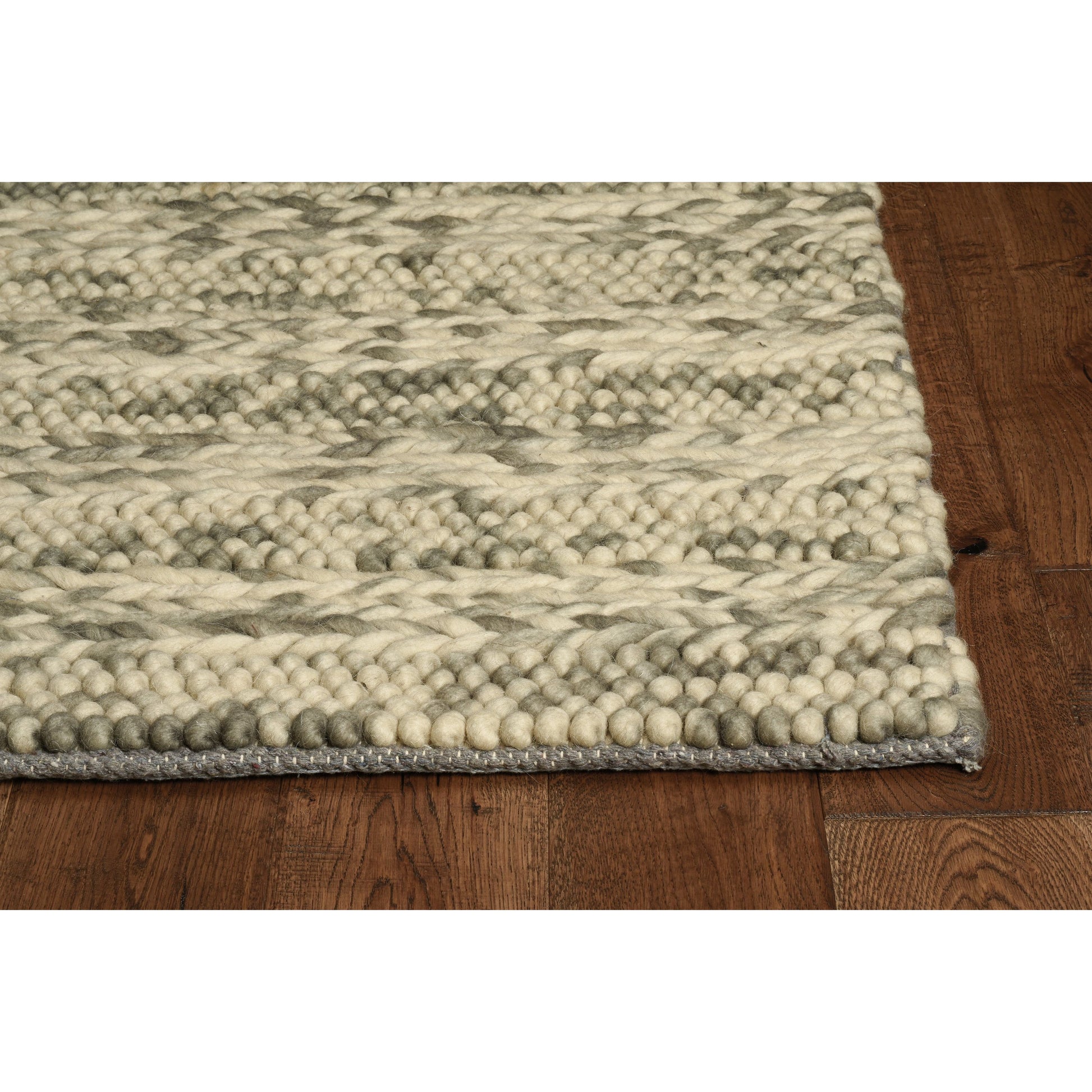 Grey Heather Handwoven Area Rug by KAS Rugs