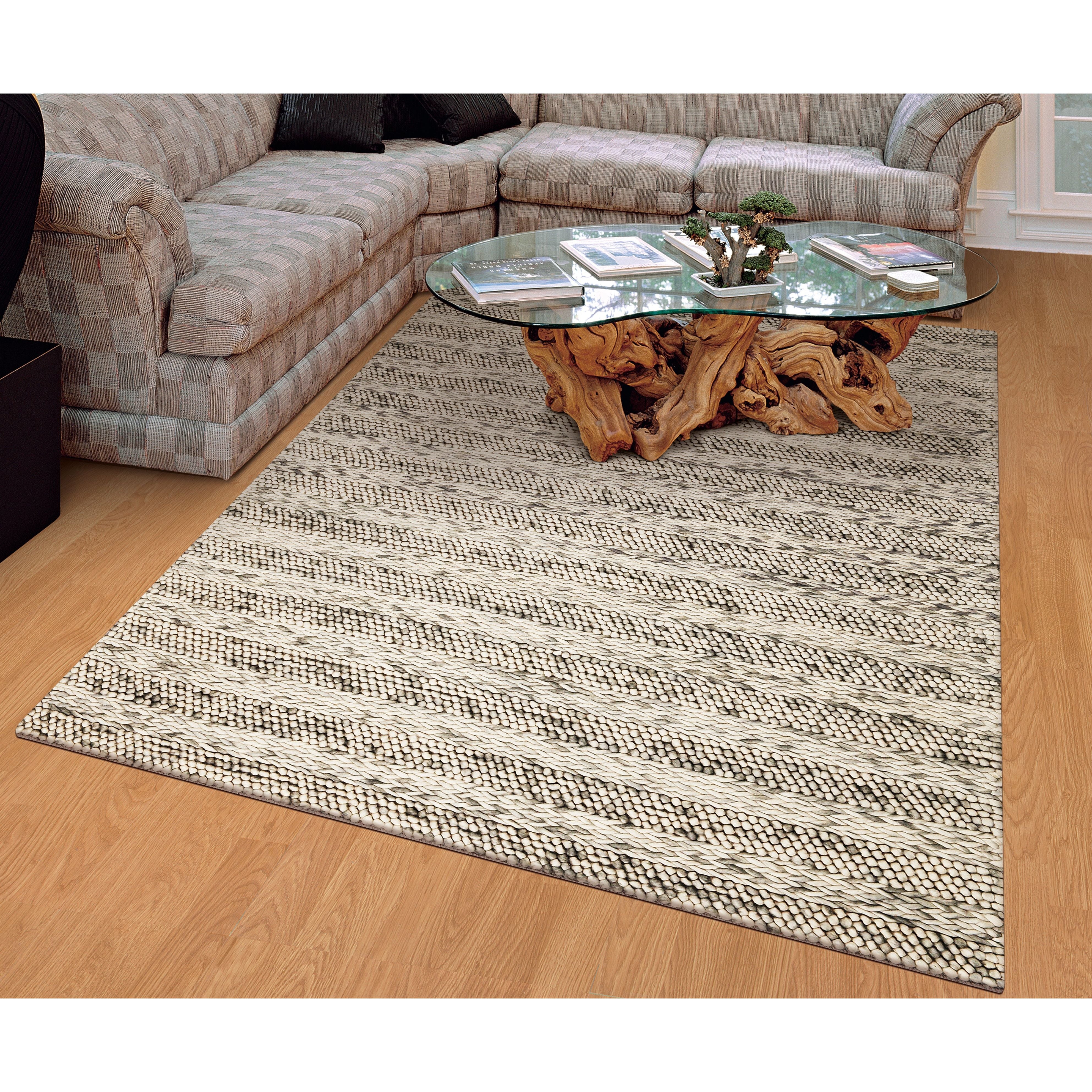Grey Heather Handwoven Area Rug by KAS Rugs