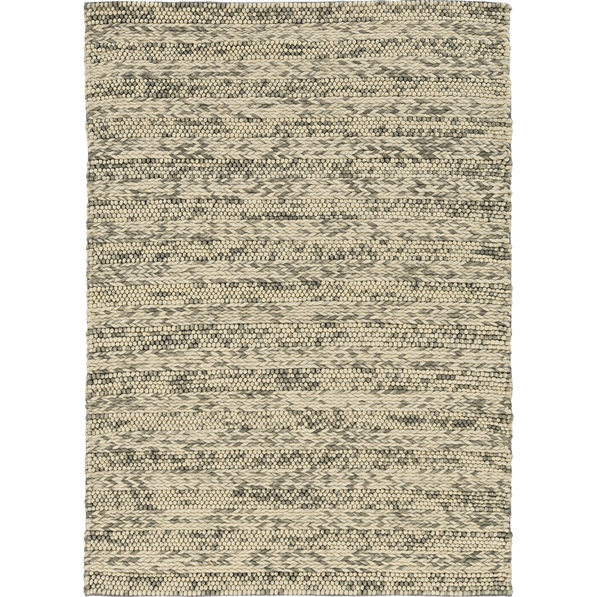 Grey Heather Handwoven Area Rug by KAS Rugs