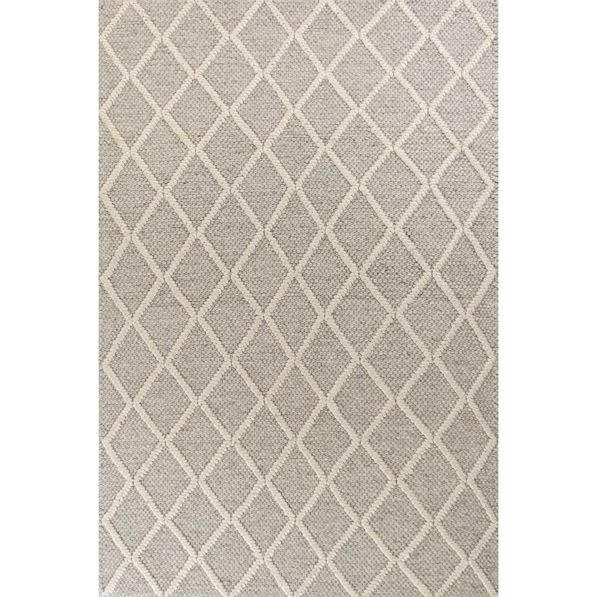 Grey Diamonds Handwoven Area Rug by KAS Rugs