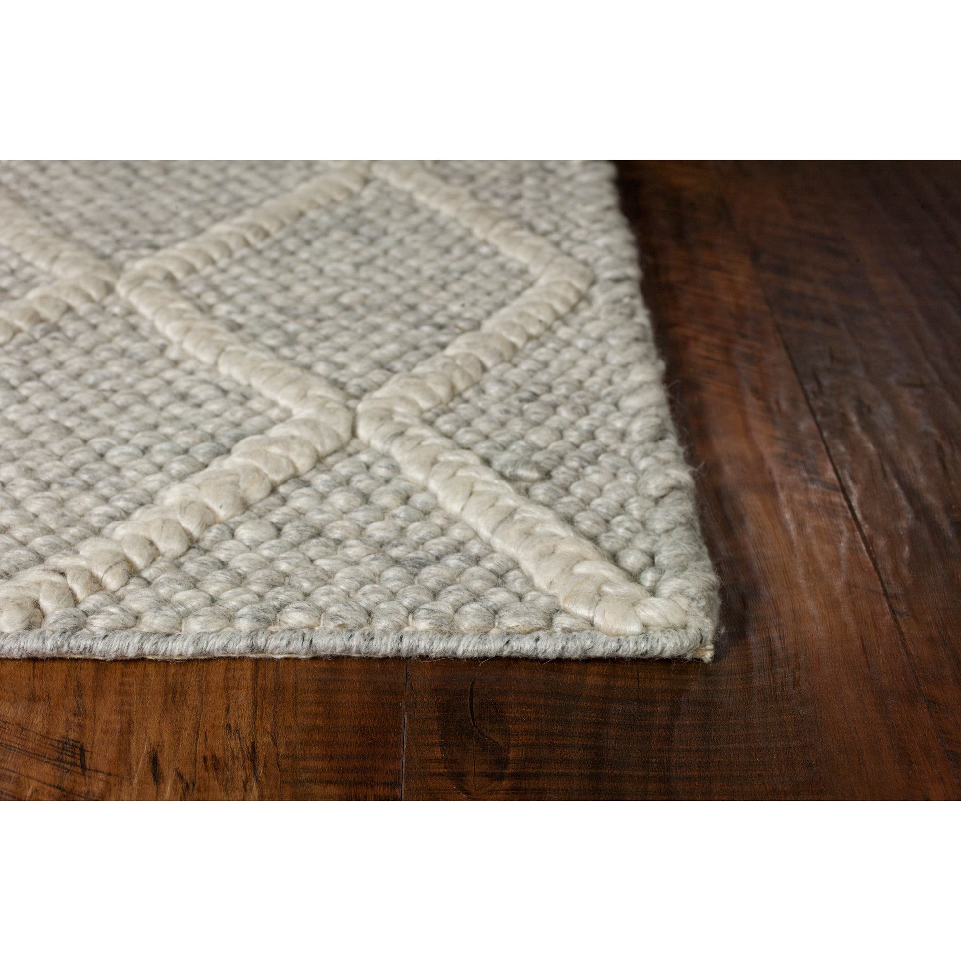 Grey Diamonds Handwoven Area Rug by KAS Rugs