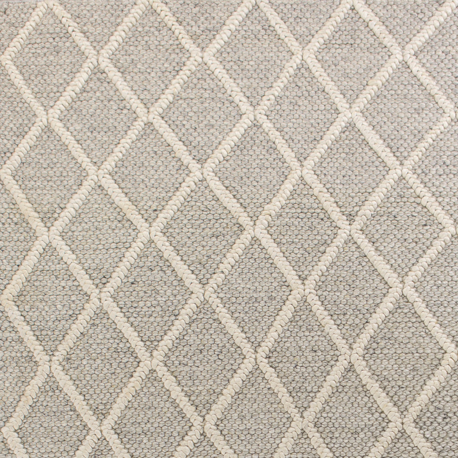 Grey Diamonds Handwoven Area Rug by KAS Rugs