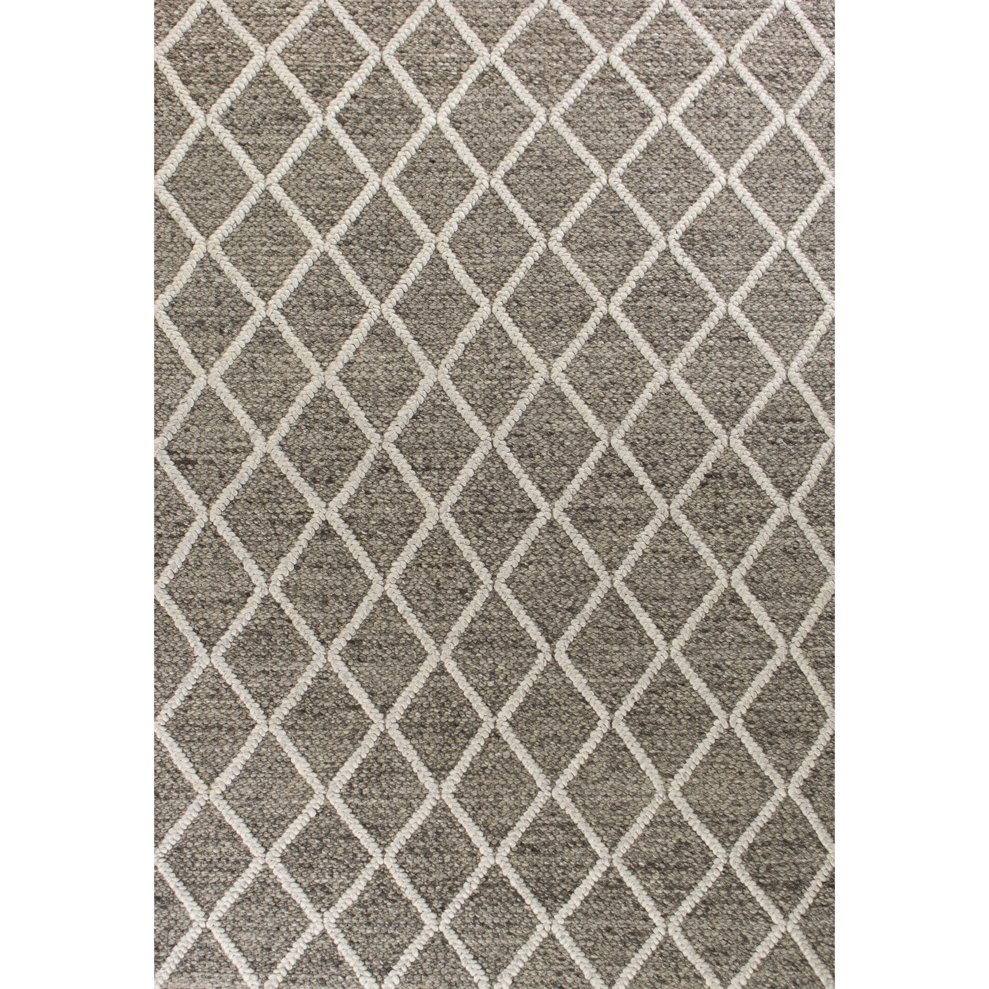 Dark Grey Diamonds Handwoven Area Rug by KAS Rugs