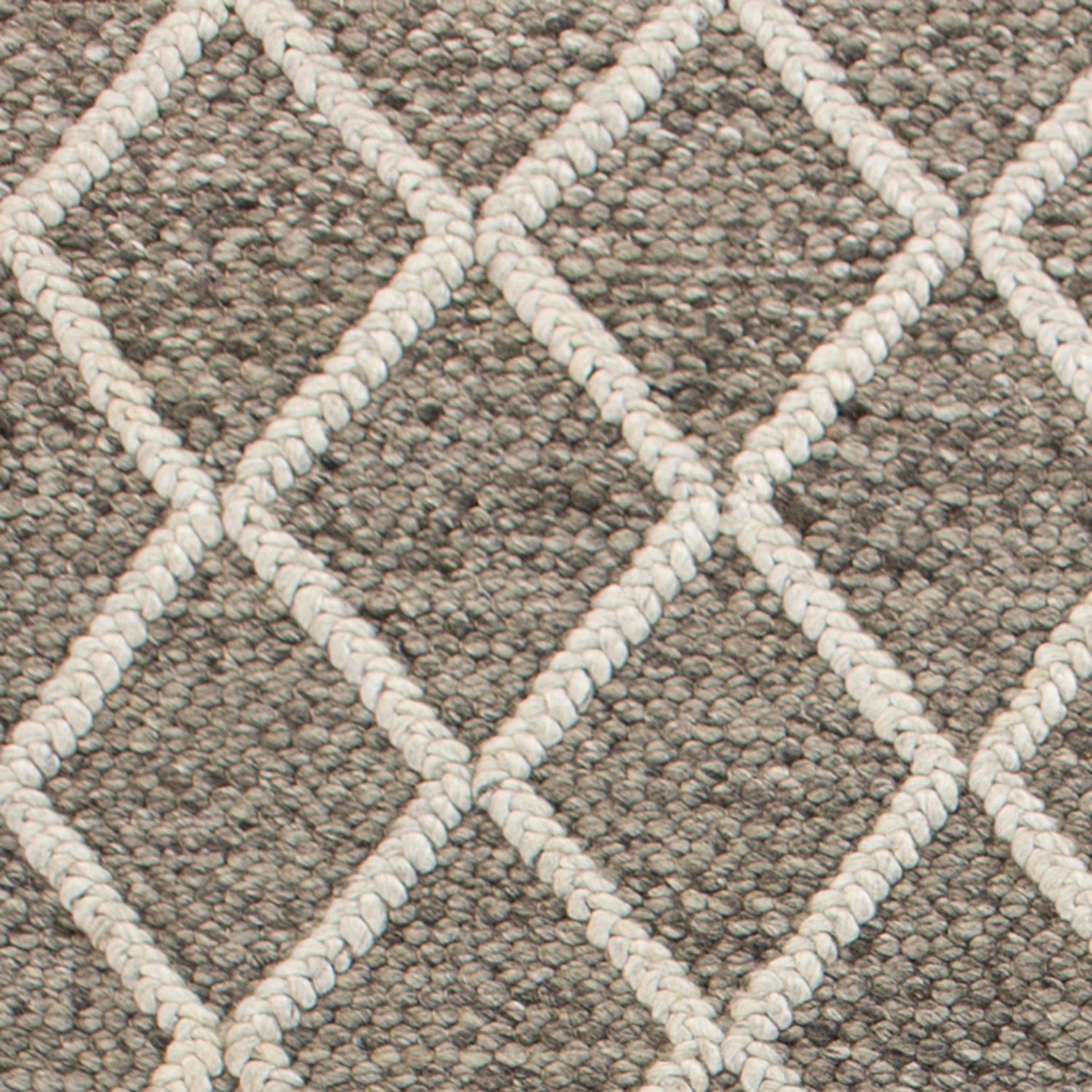 Dark Grey Diamonds Handwoven Area Rug by KAS Rugs