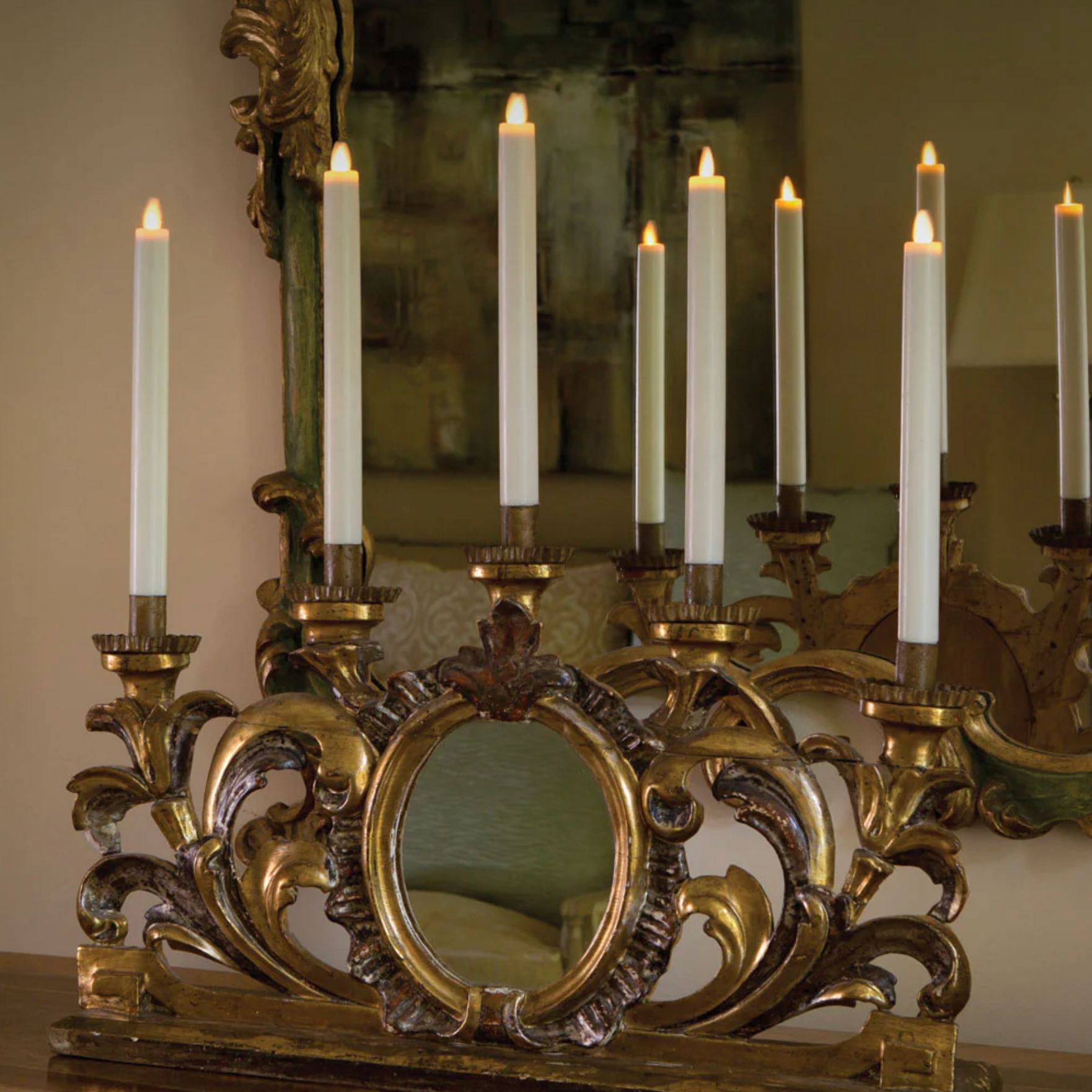 Lightli Moving Flame Indoor Taper Candles – Set of 2 by Napa Home & Garden