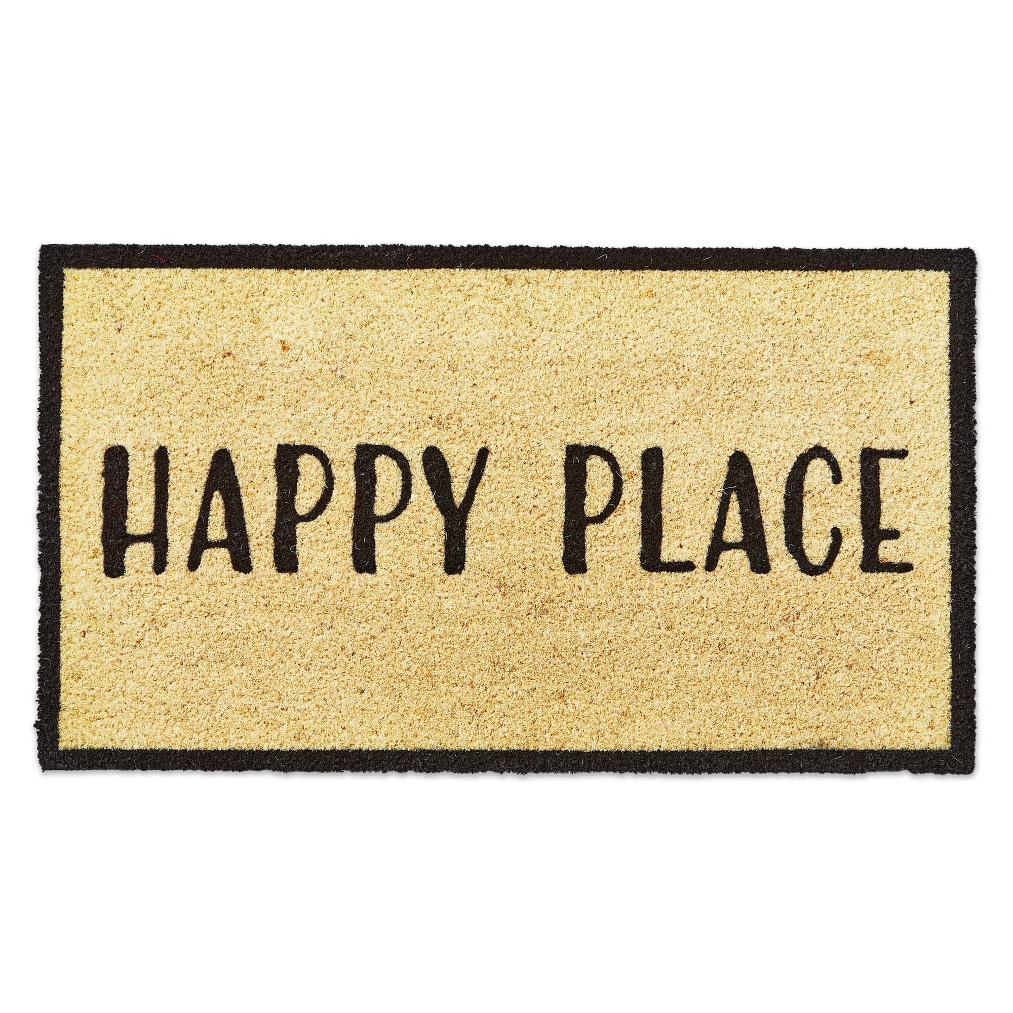 Happy Place PVC Coir Mat by tag