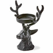 Christmas Deer Pillar Candle Holder | tag