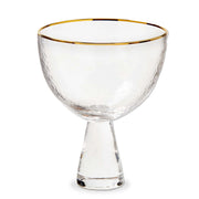 Maeve Footed Glass with Gold Rim
