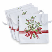 Winter Berries Bow and Garland Napkins, Set of 4 | tag