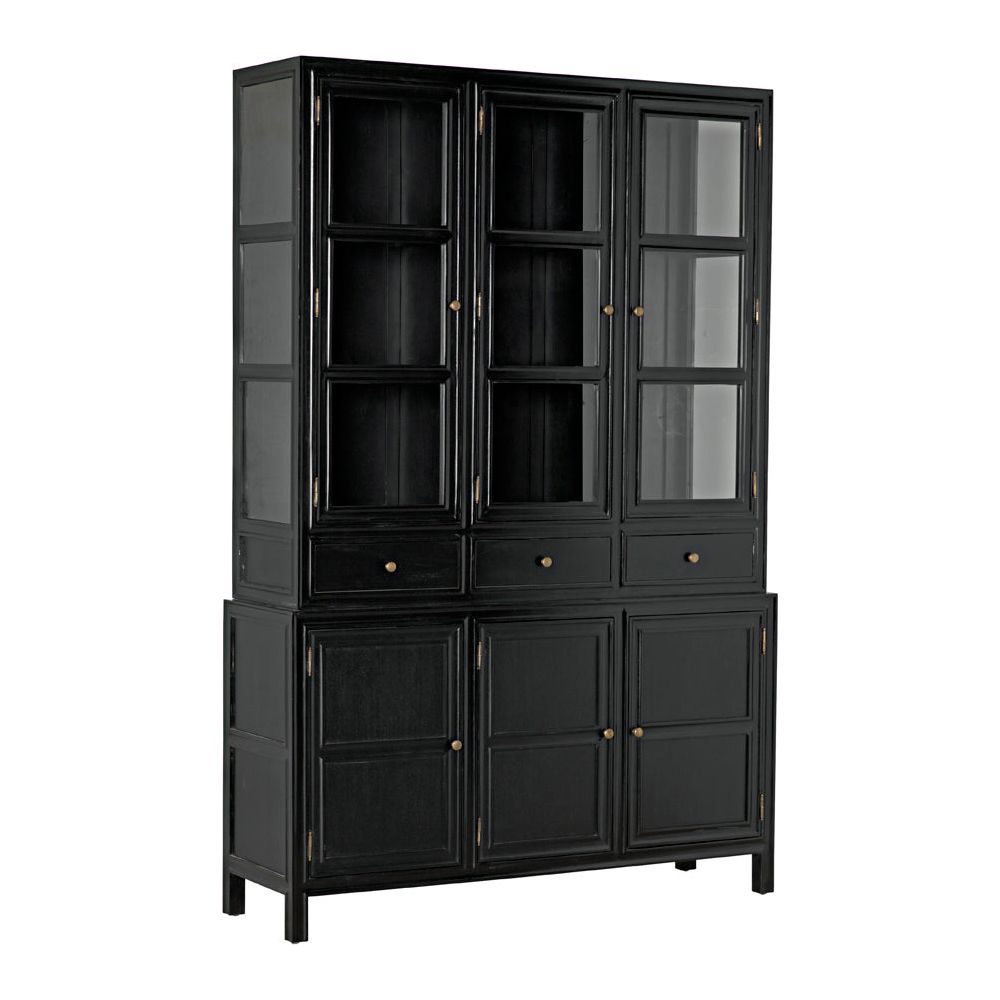 Colonial Hutch, Hand Rubbed Black by NOIR