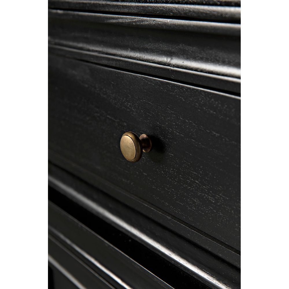 Colonial Hutch, Hand Rubbed Black by NOIR