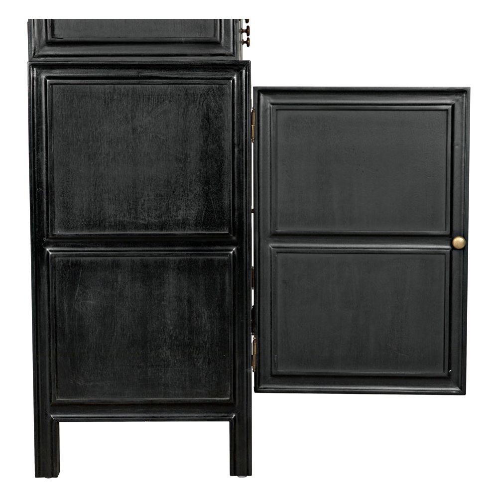 Colonial Hutch, Hand Rubbed Black by NOIR