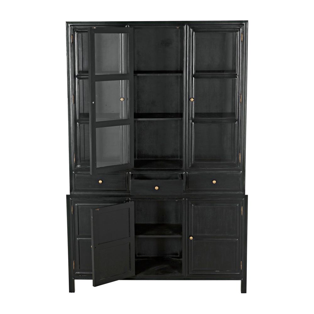Colonial Hutch, Hand Rubbed Black by NOIR
