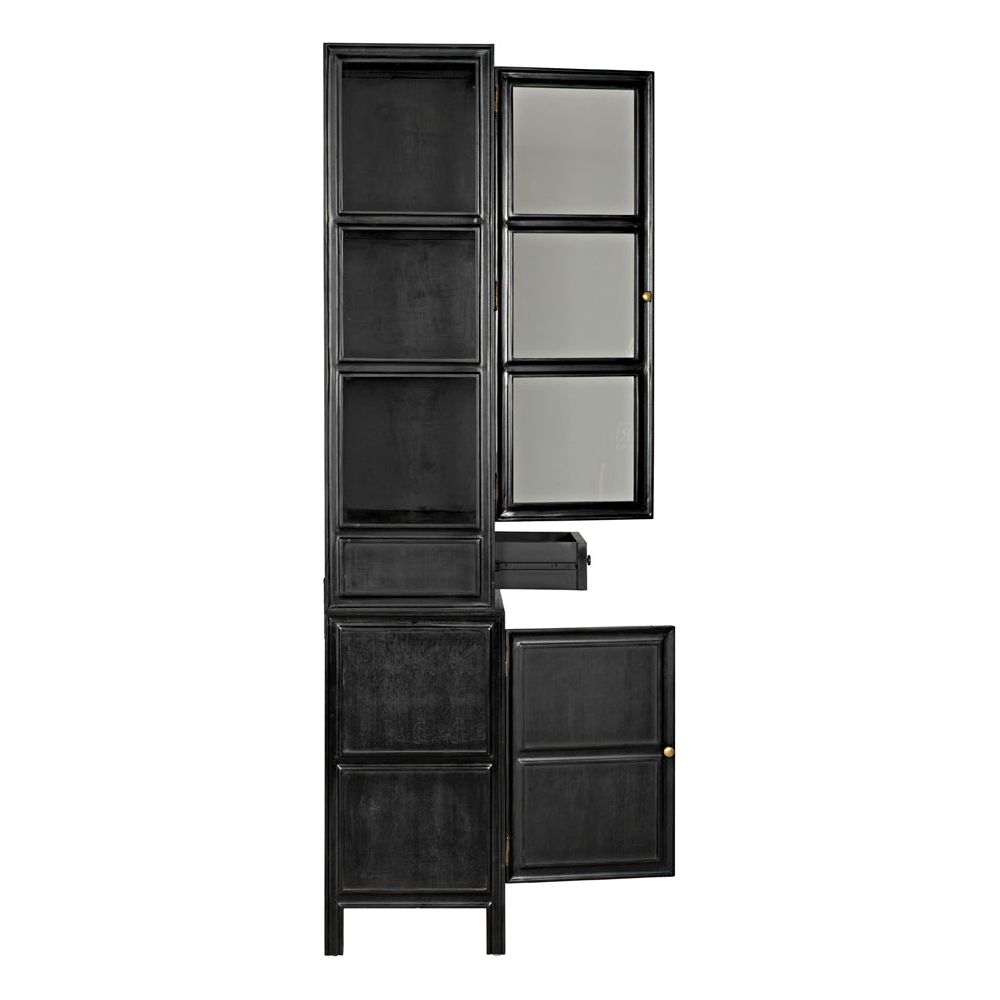 Colonial Hutch, Hand Rubbed Black by NOIR