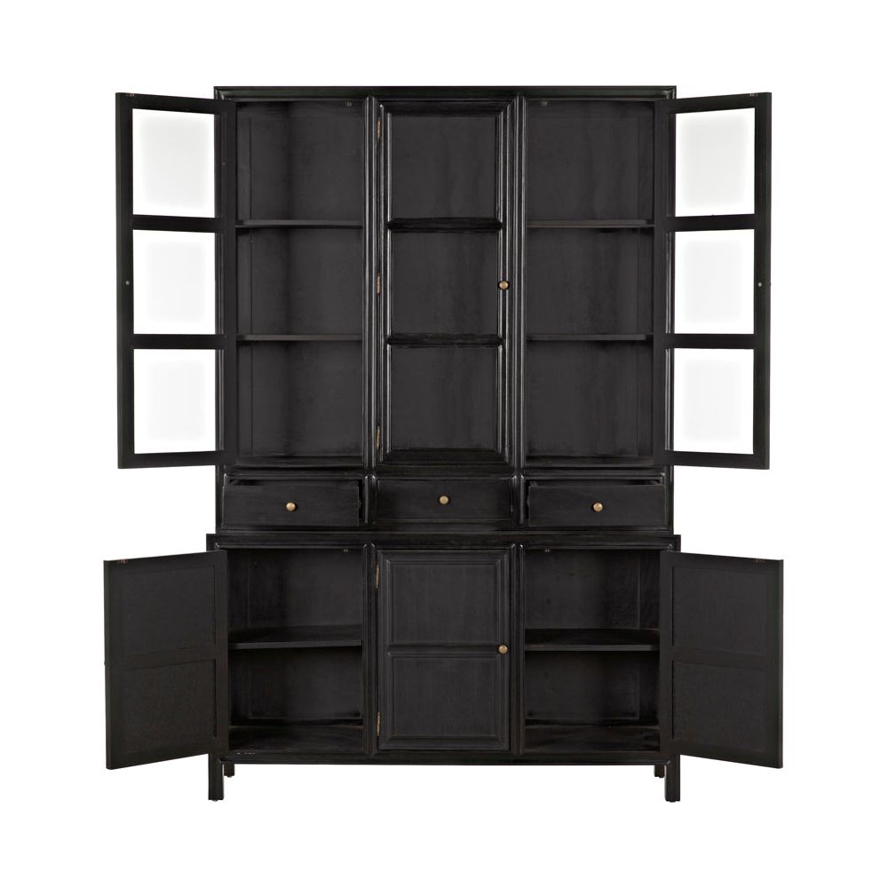 Colonial Hutch, Hand Rubbed Black by NOIR