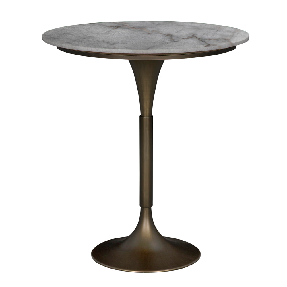 Jman Bar Table, Aged Brass by NOIR
