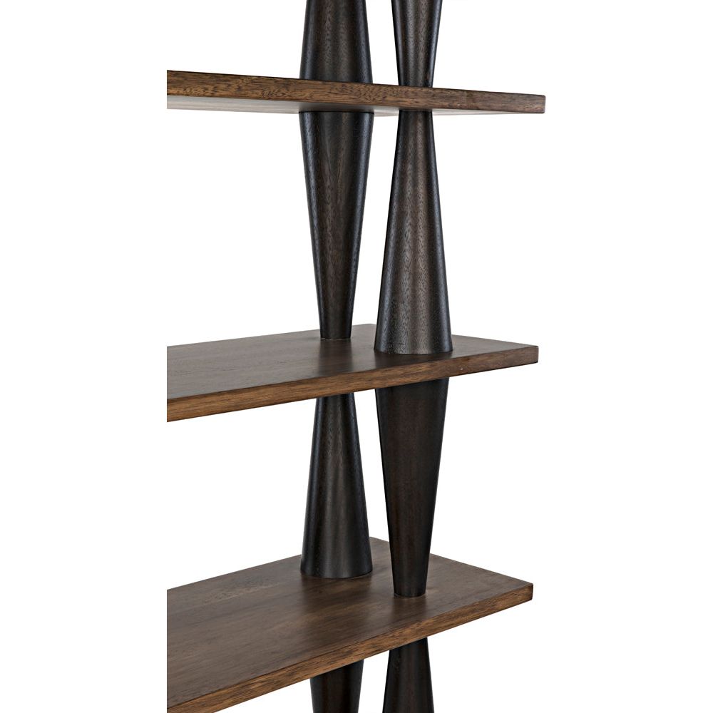 Mood Bookcase, Ebony and Dark Walnut by NOIR