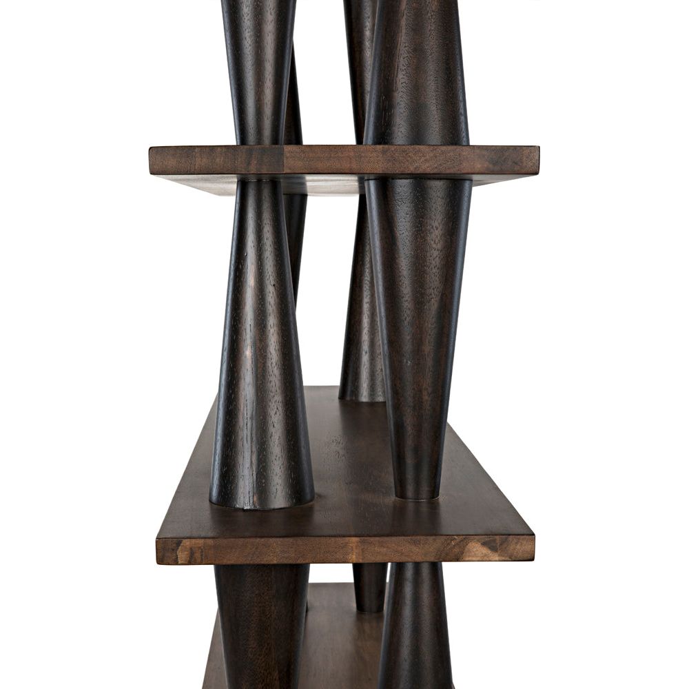 Mood Bookcase, Ebony and Dark Walnut by NOIR