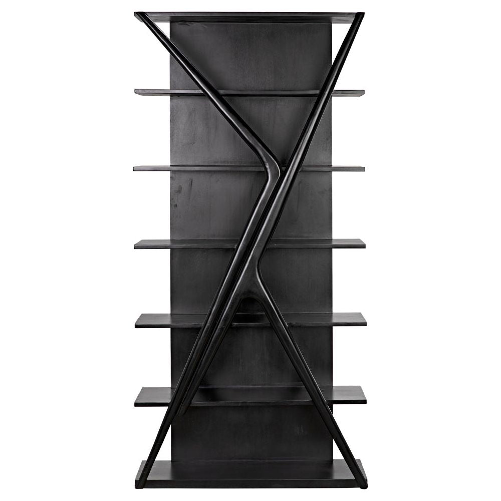 Vetra Bookcase, Hand Rubbed Black by NOIR