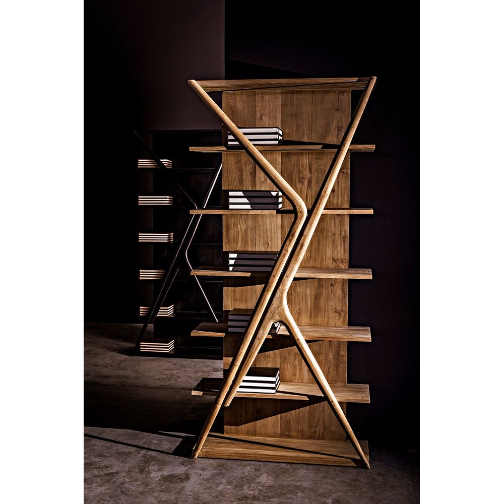 Vetra Bookcase, Hand Rubbed Black by NOIR