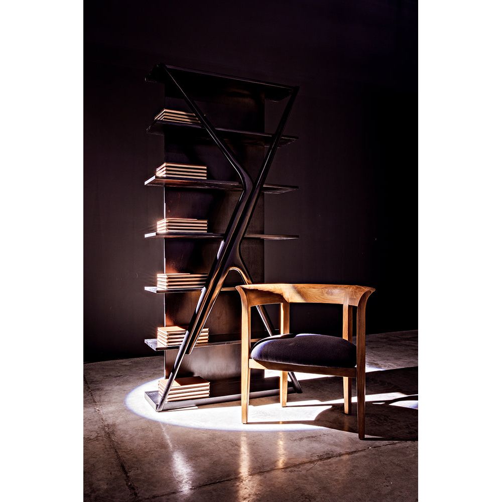 Vetra Bookcase, Hand Rubbed Black by NOIR