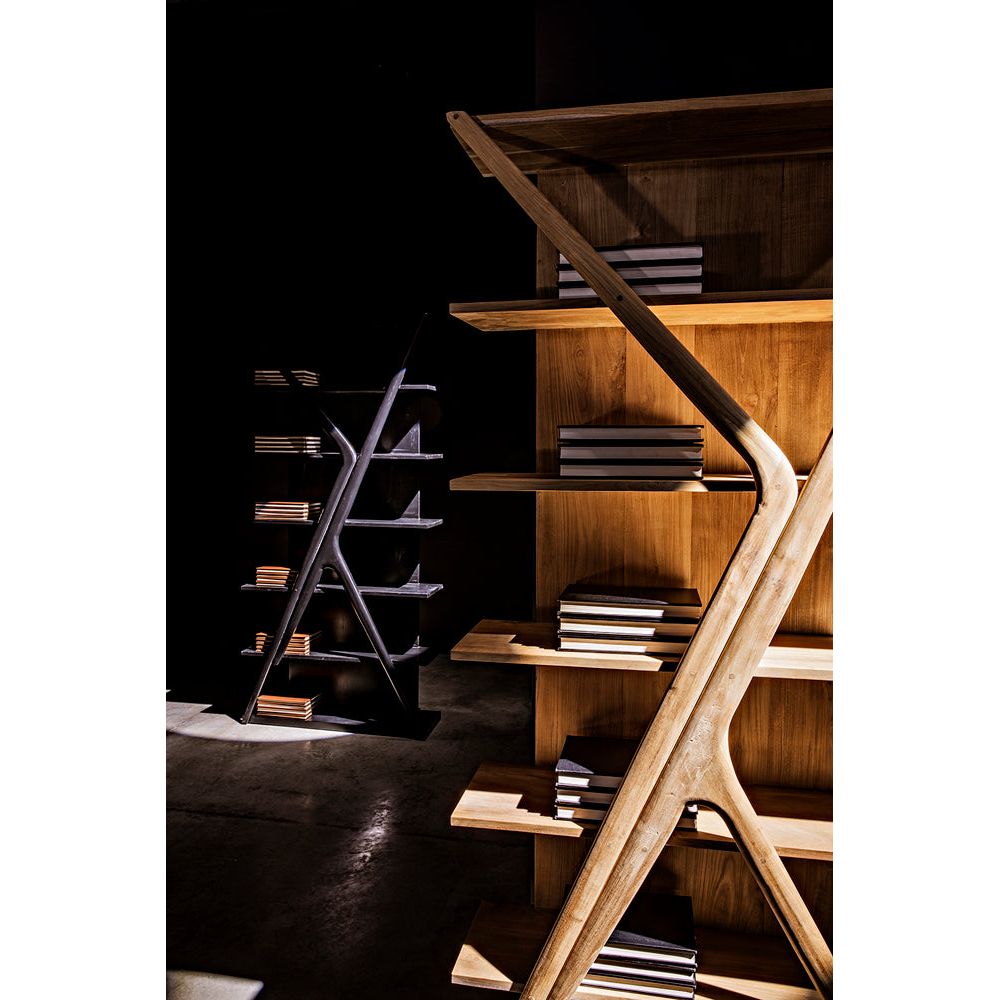Vetra Bookcase, Hand Rubbed Black by NOIR