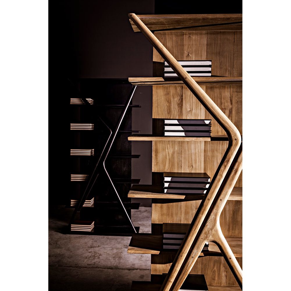 Vetra Bookcase, Hand Rubbed Black by NOIR