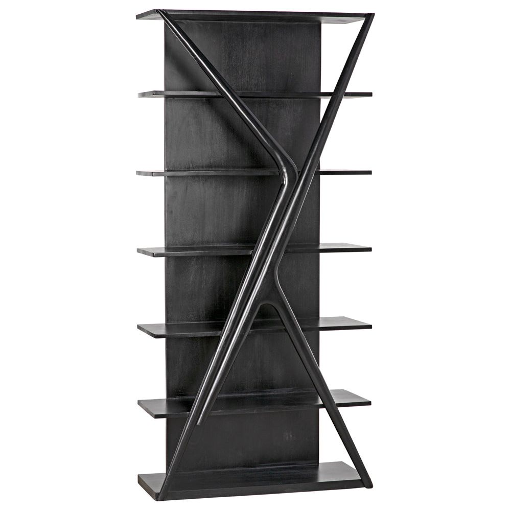 Vetra Bookcase, Hand Rubbed Black by NOIR