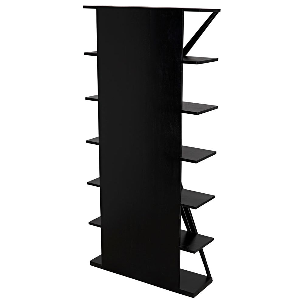 Vetra Bookcase, Hand Rubbed Black by NOIR