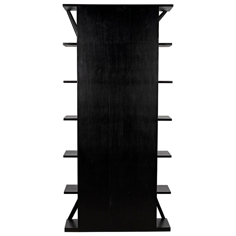 Vetra Bookcase, Hand Rubbed Black by NOIR