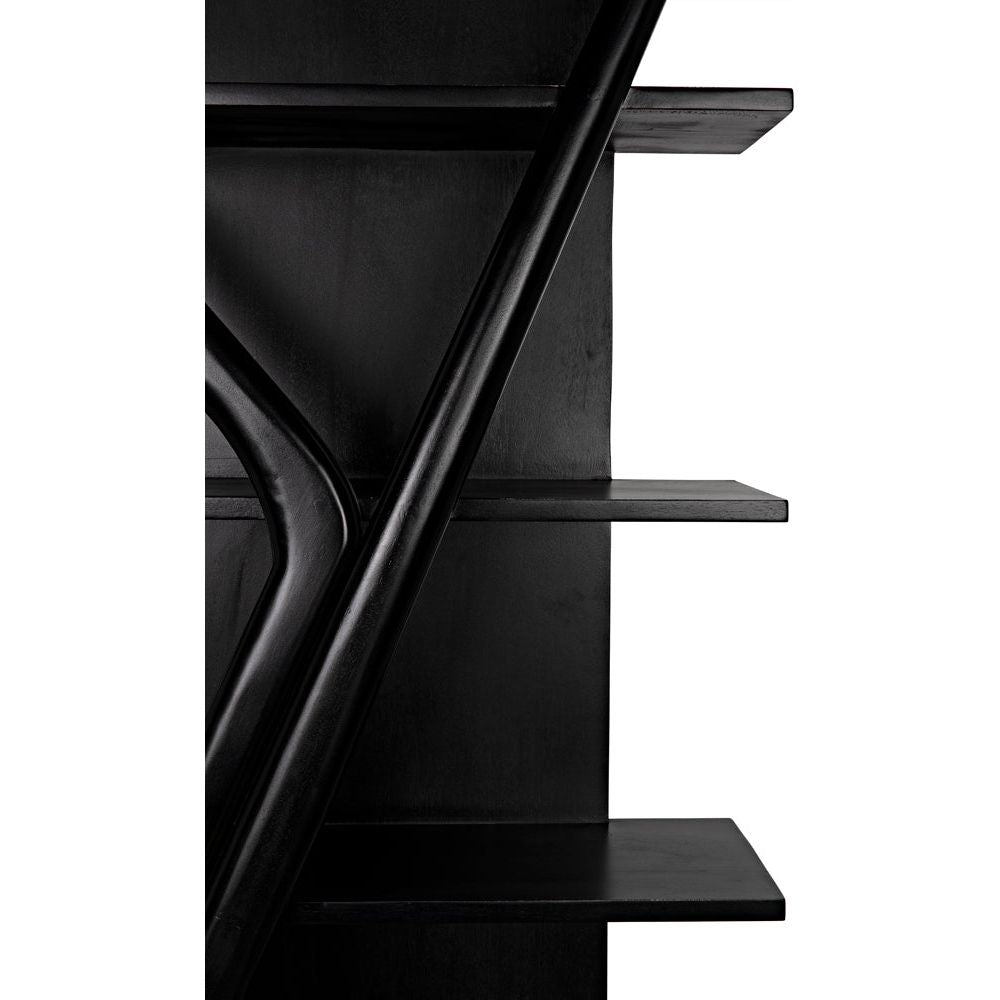 Vetra Bookcase, Hand Rubbed Black by NOIR