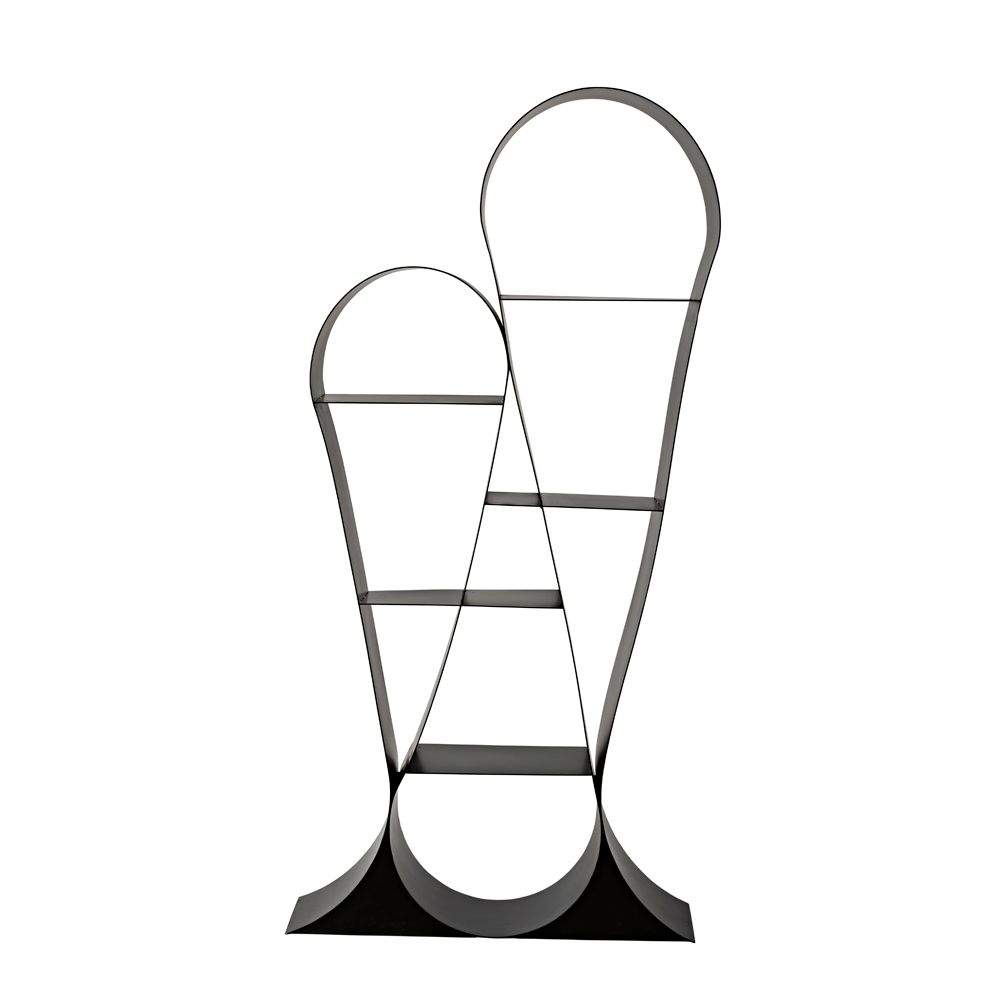Zaha Bookcase, Black Metal by NOIR