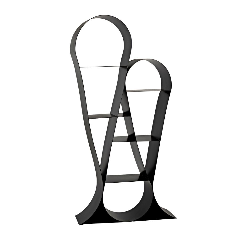 Zaha Bookcase, Black Metal by NOIR