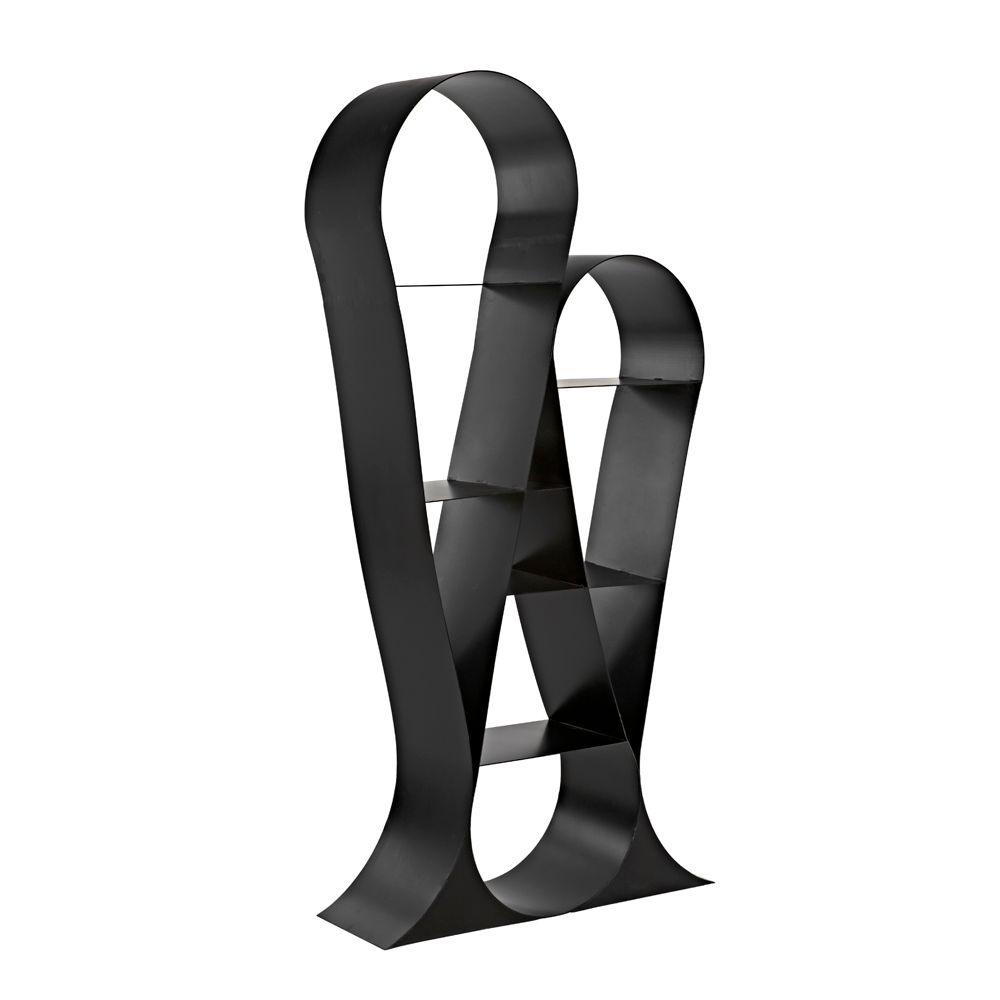 Zaha Bookcase, Black Metal by NOIR