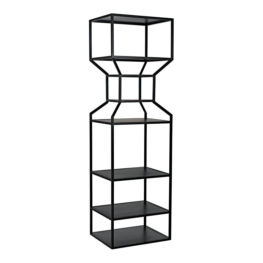 Downtown A Bookcase, Black Metal by NOIR