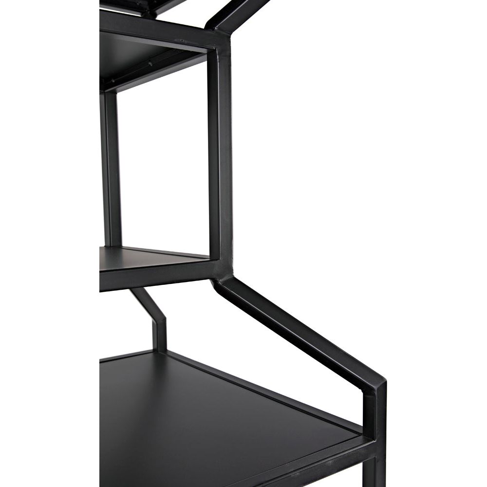 Downtown A Bookcase, Black Metal by NOIR