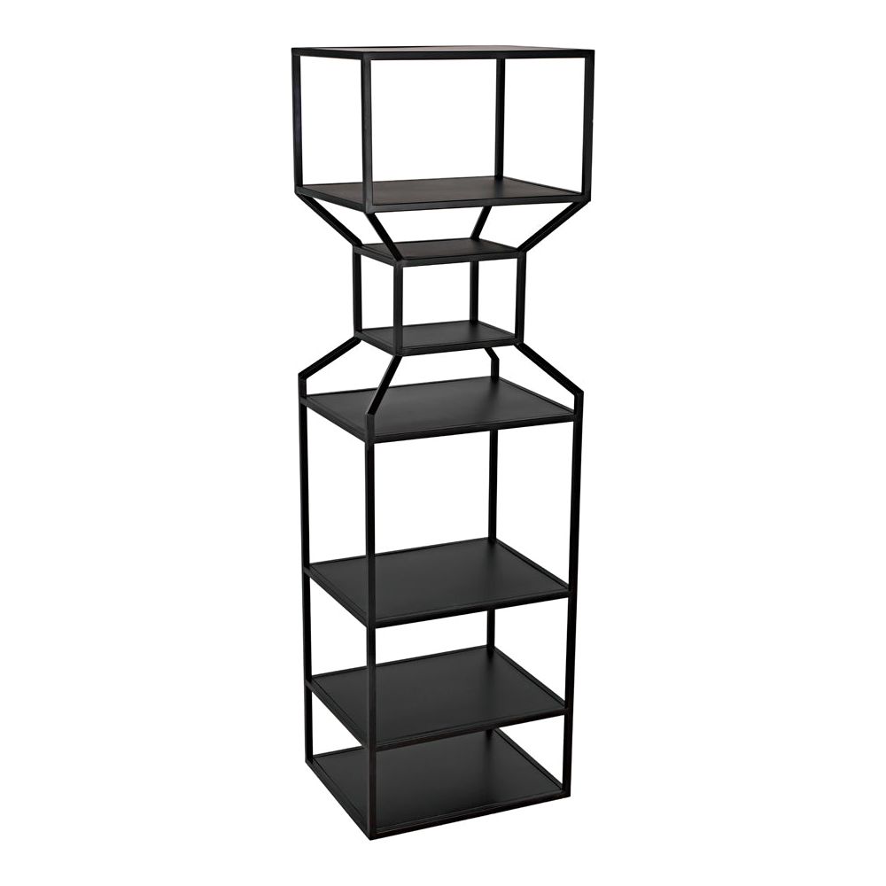 Downtown A Bookcase, Black Metal by NOIR