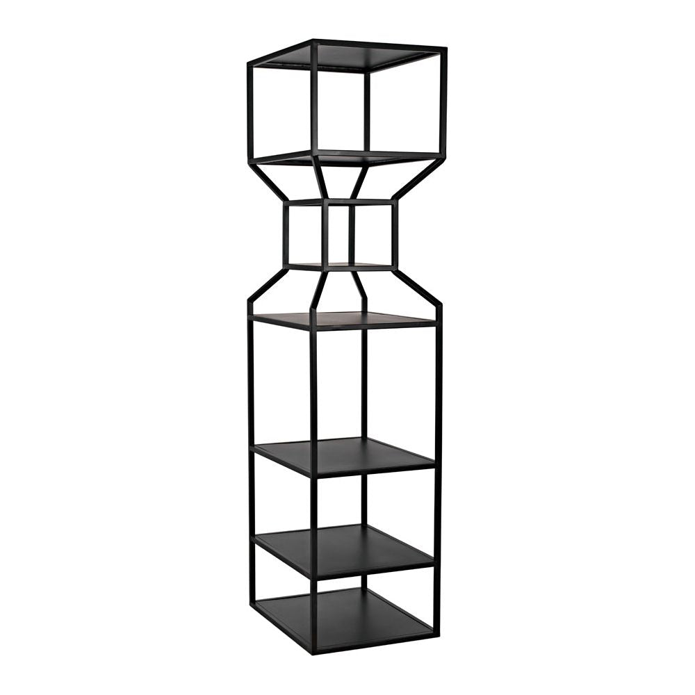 Downtown A Bookcase, Black Metal by NOIR