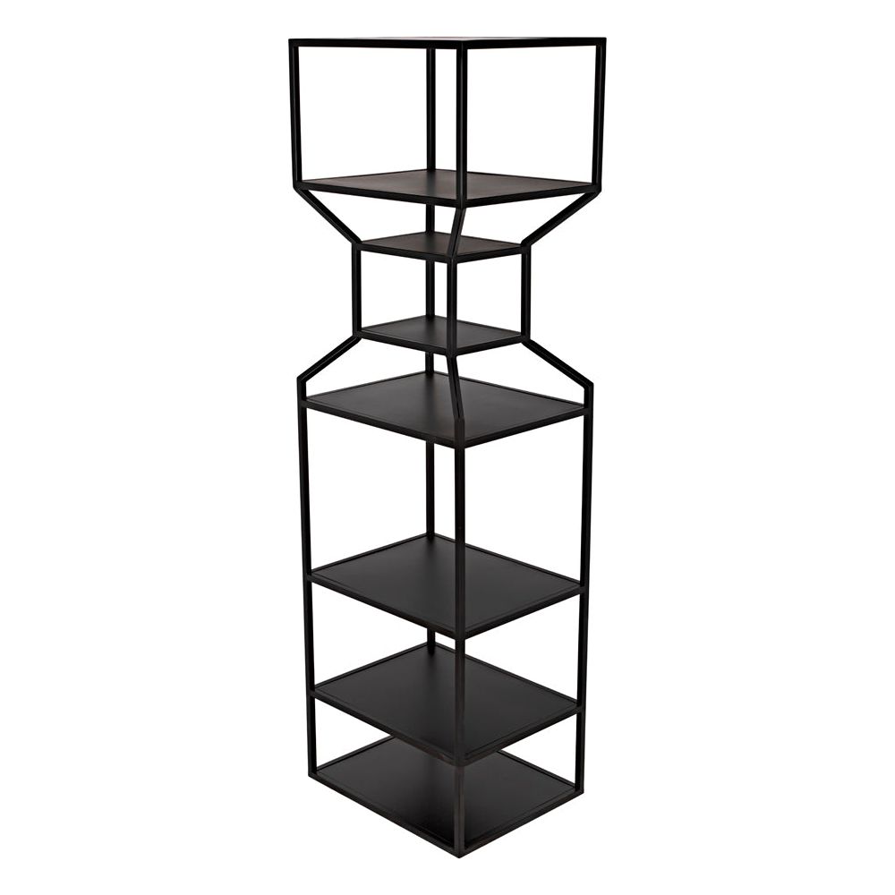 Downtown A Bookcase, Black Metal by NOIR